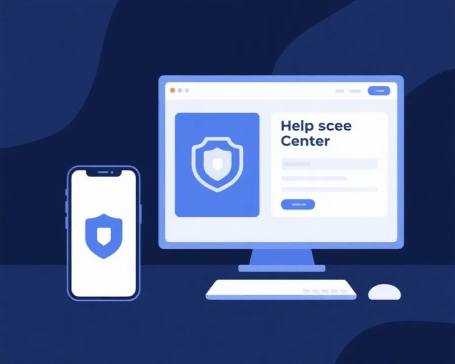 安全帮助中心操作流程示意图