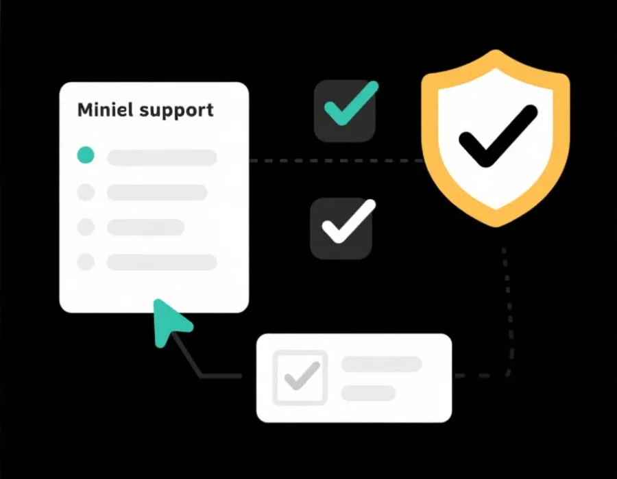 帮助支持流程与检查清单示意图